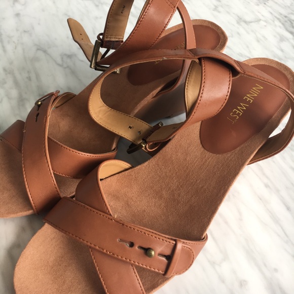 Nine West Brown Wedges - Picture 1 of 6
