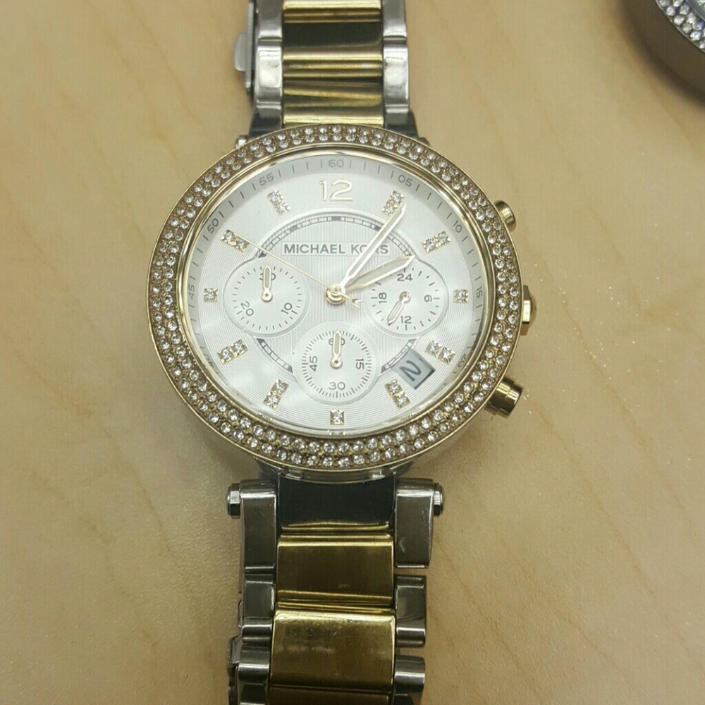 MK authentic two tone watch