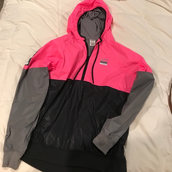 PINK half zip wind breaker jacket - Picture 1 of 4