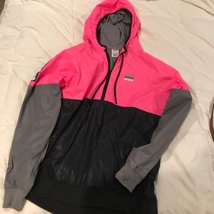 PINK half zip wind breaker jacket