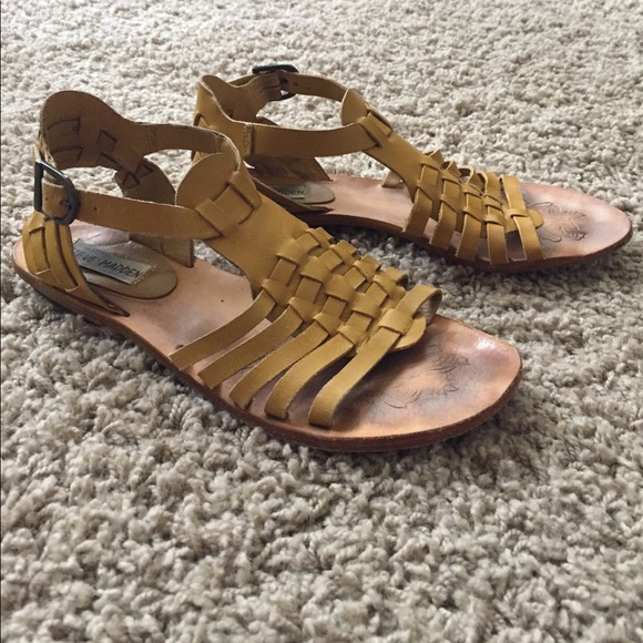 mustard yellow gladiator sandals