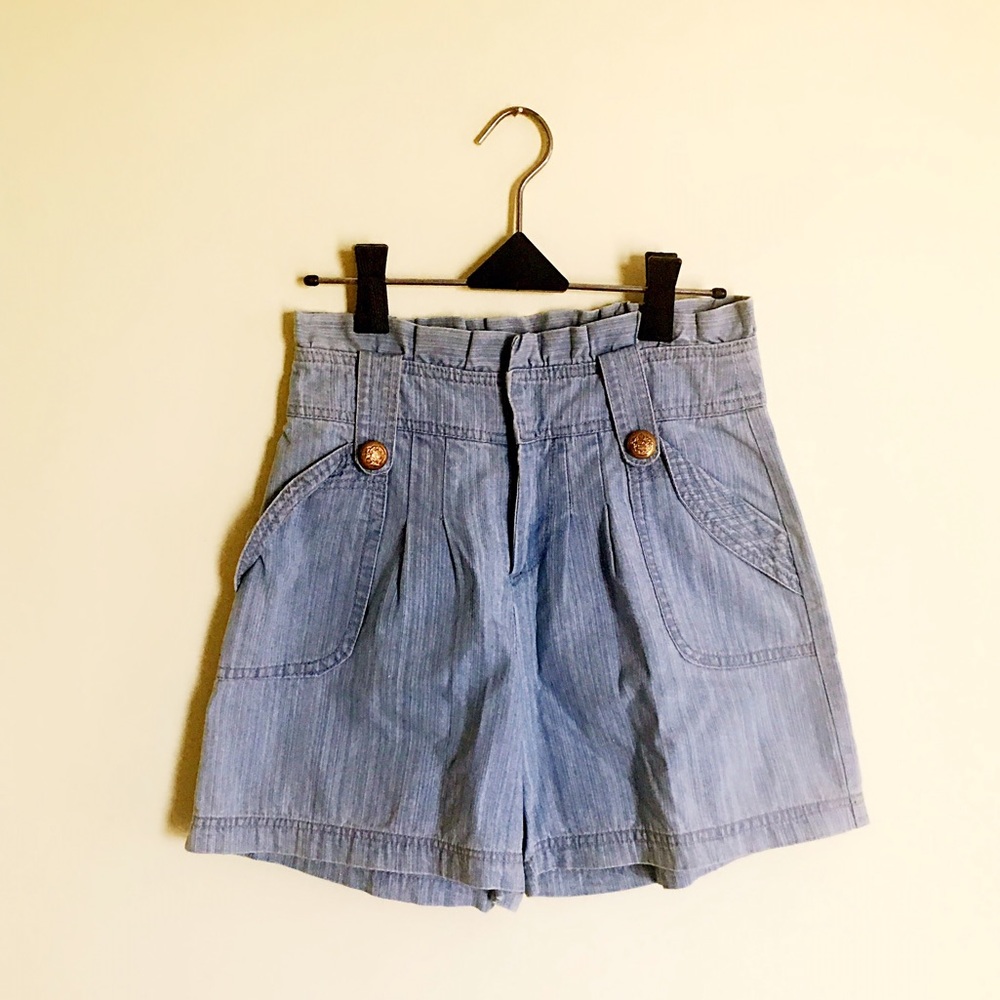 High waist jean shorts