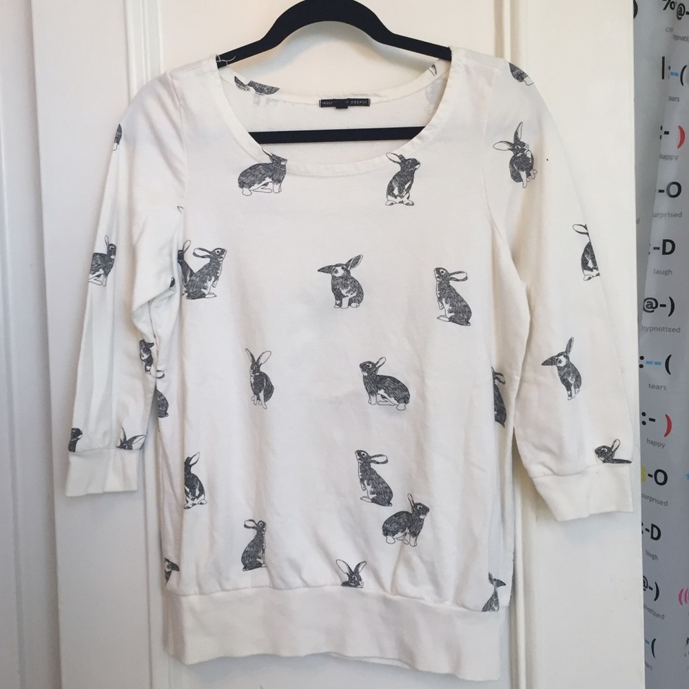 Urban Outfitters Raglan Bunny Sweatshirt