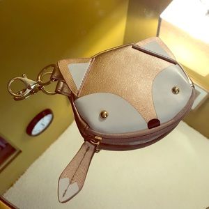 Rose gold fox wallet