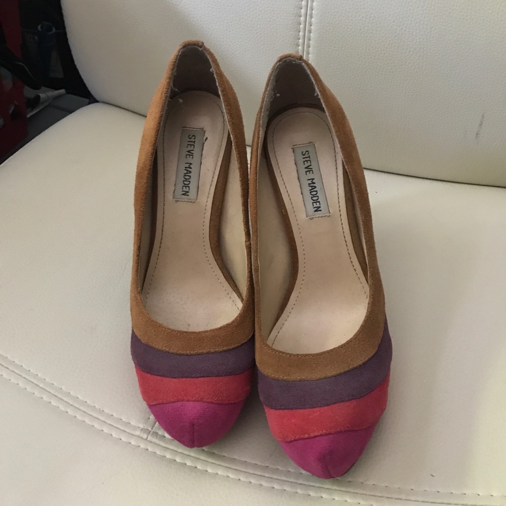 Steve Madden colorful block heels
