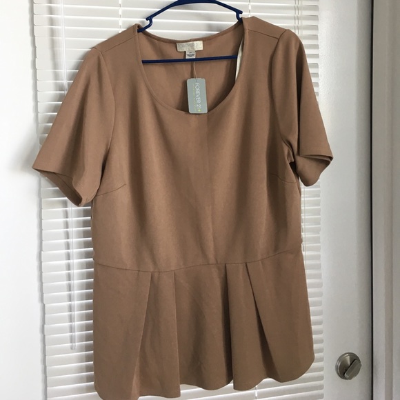 khaki peplum top