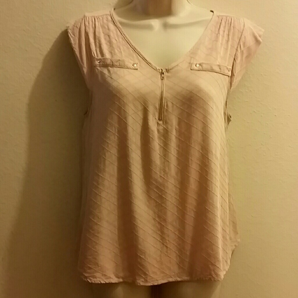 Blush Pink Hi-Lo Blouse GUC