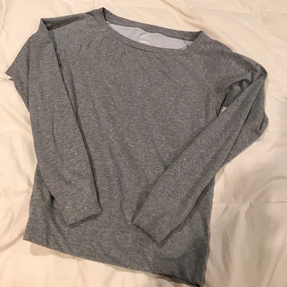 Small Nike Dry-Fit off the shoulder sweater