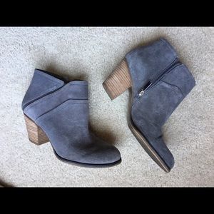 Gray Franco Sarto Suede Booties