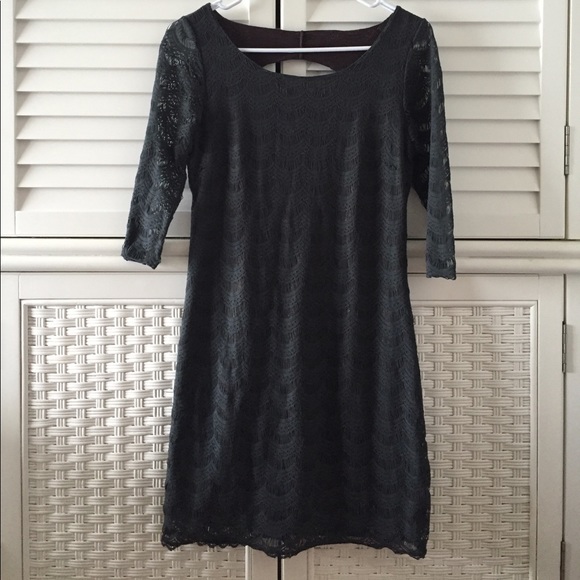 Free People Dresses & Skirts - Free people lace dress green 3/4 sleeve small