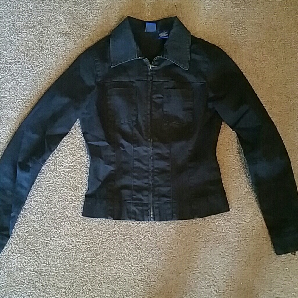 Black denim jacket