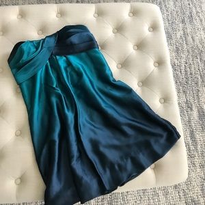 Strapless Ombré Cocktail Dress