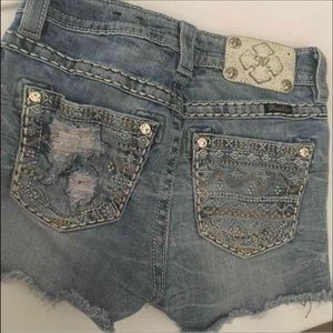 Miss me jeans Bling denim shorts 26 Summer Ready