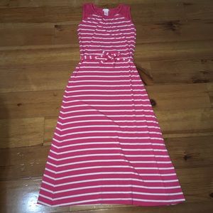 KIDS Pink & White Striped Dress