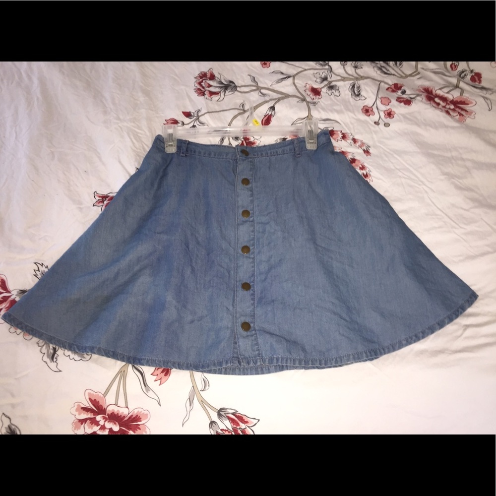 Vintage Button-Up Denim Skirt by American Rag