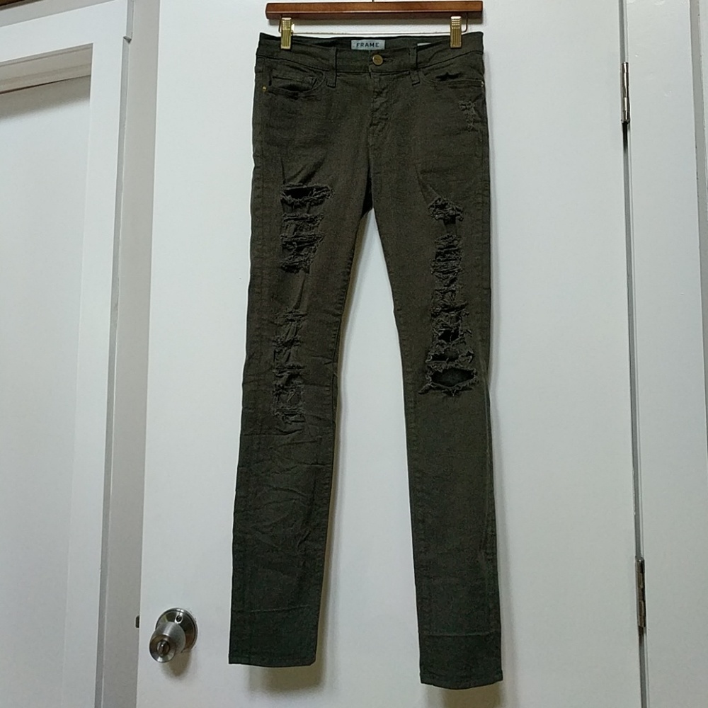 Distressed Frame Denim