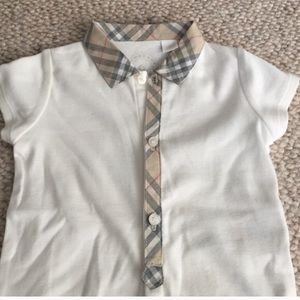 Burberry onesie 3-6 months