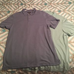 2 men's Van Heusen Short sleeves polo
