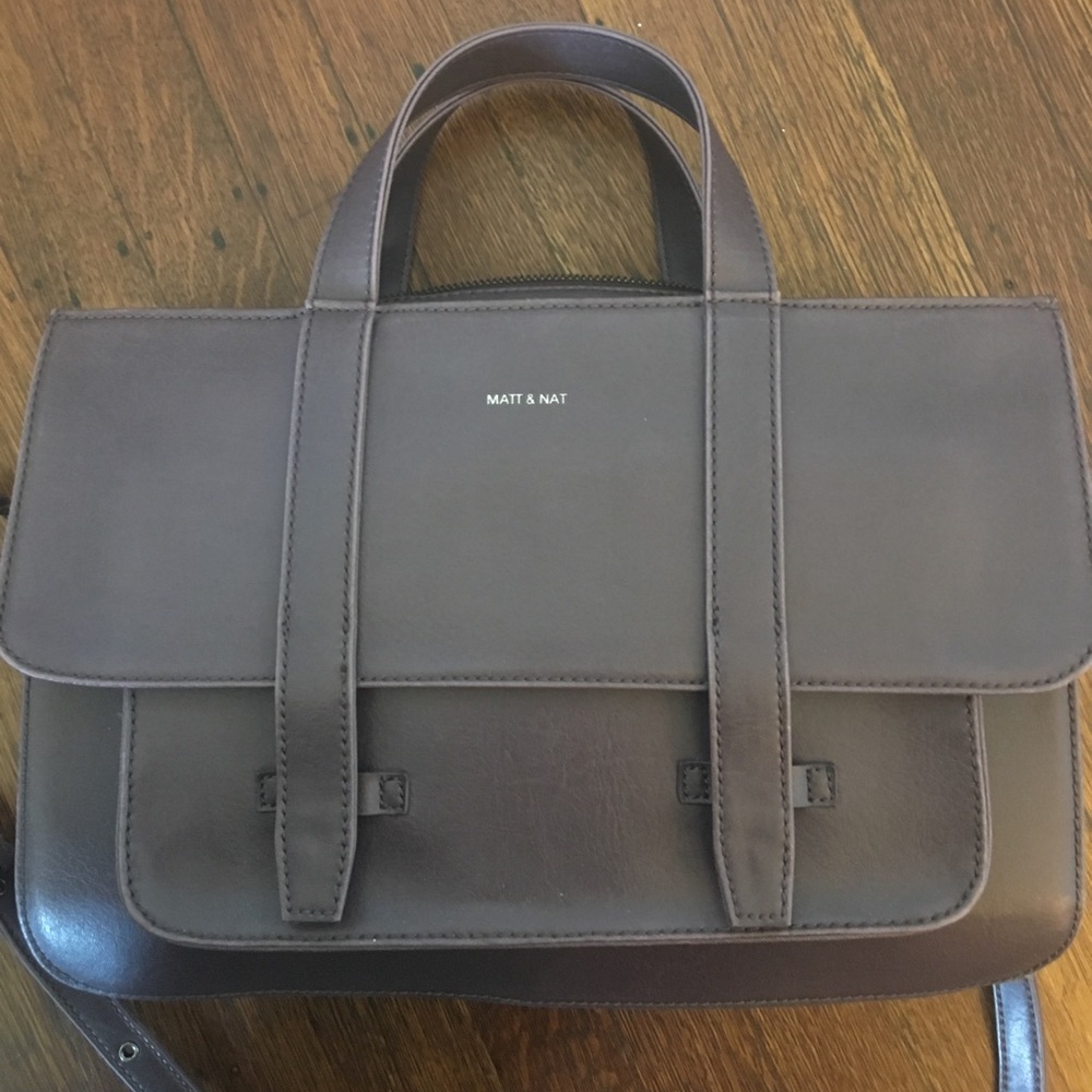 Matt & Nat Vintage Satchel, 100% Vegan, Fig Purple