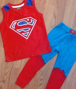 Superman Jersey and Superman Pj bottoms