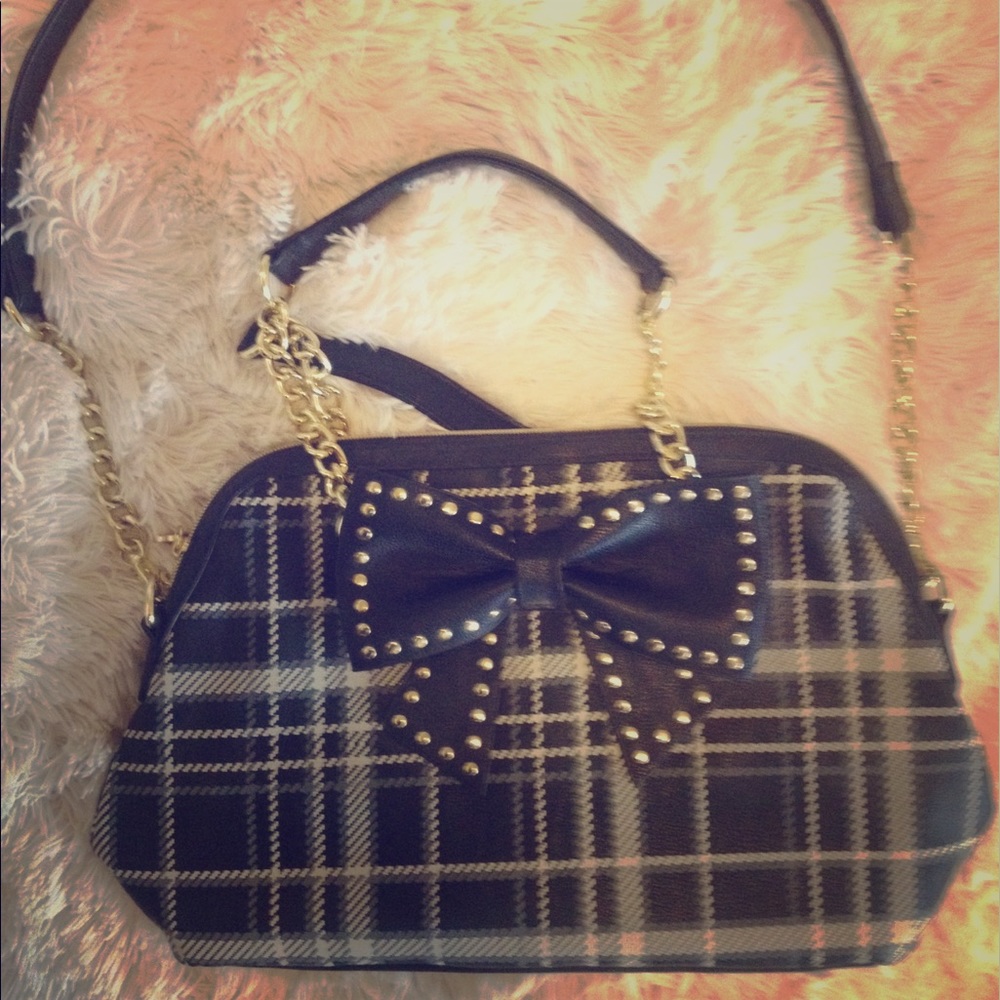 Betsey Johnson plaid purse