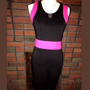 Candies Medium body on dress pink black mini short