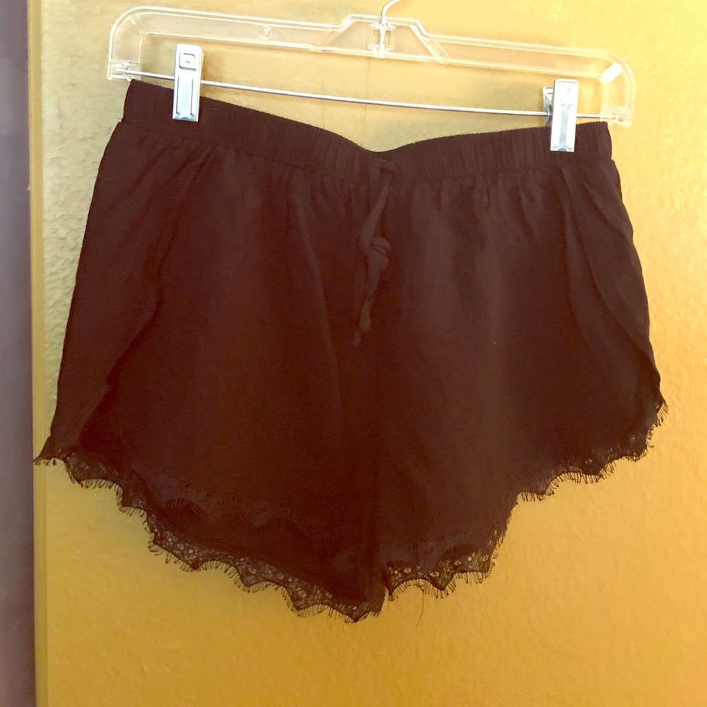 Black lace shorts