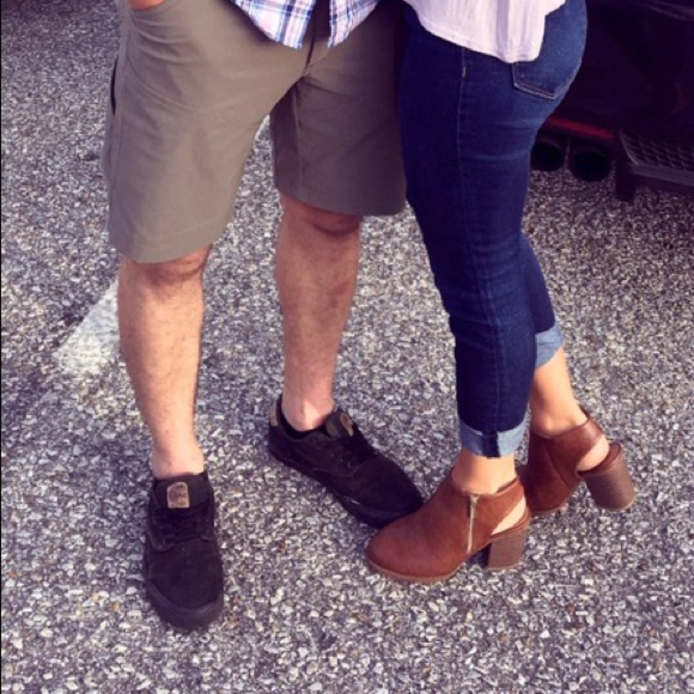 Tan booties