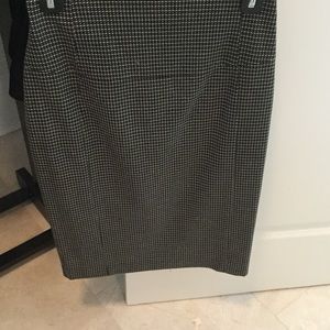 Express black with white polka dot skirt