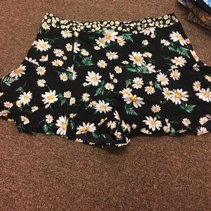 Flare printed shorts