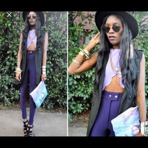 American Apparel High Waisted Purple Riding Pants