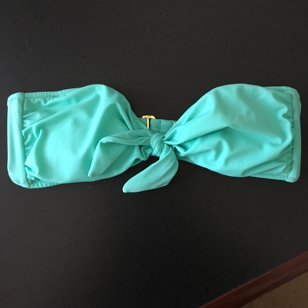 VS Strapless light blue/green bikini top