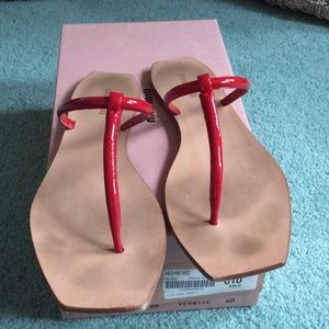 Mix Miu t strap sandals