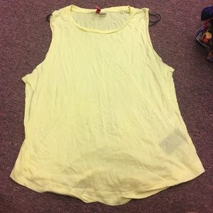 Bright yellow muscle tee