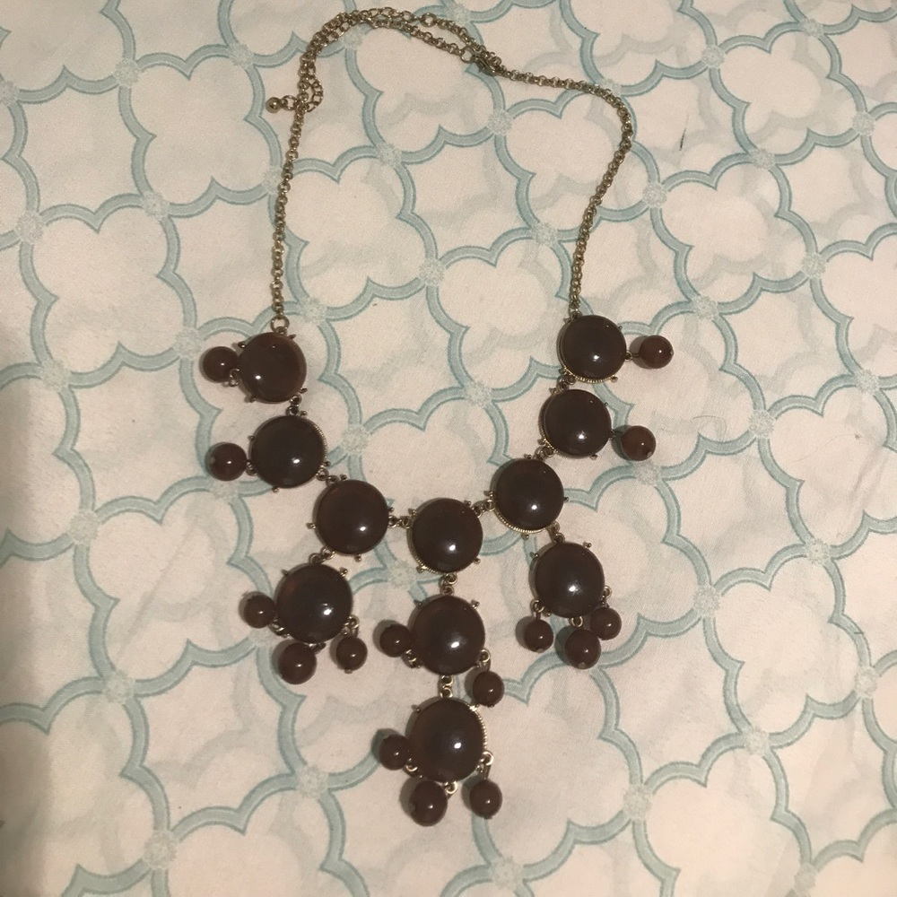Brown statement necklace
