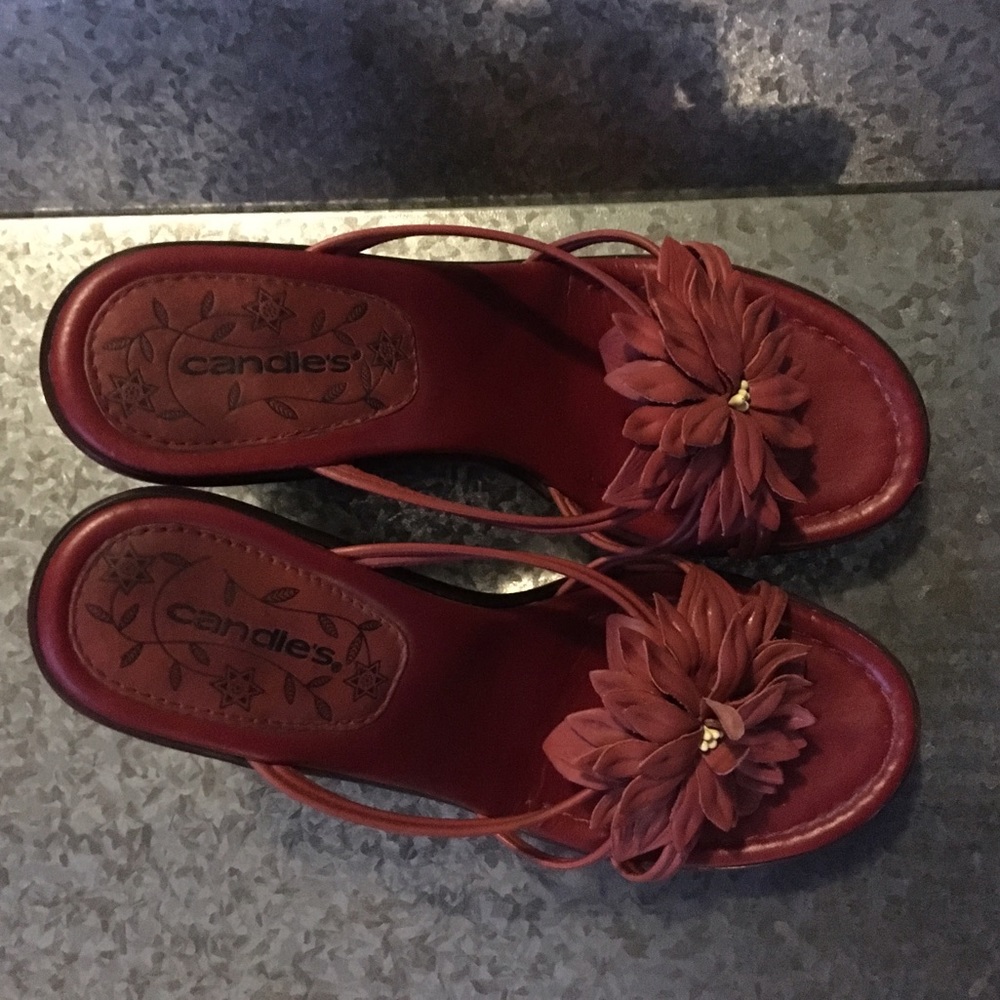Candies red wedge. Flirty and fun