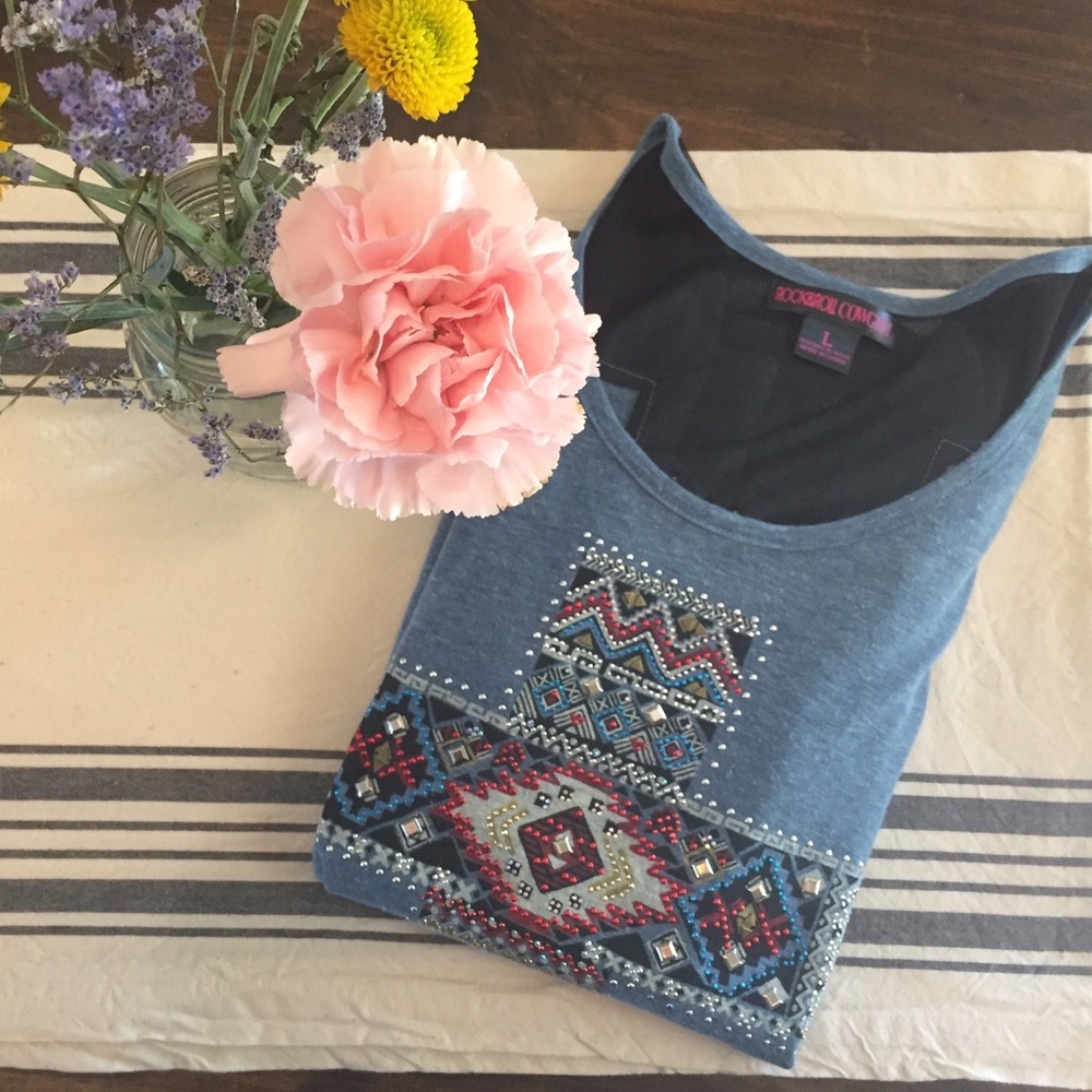 Rock & roll cowgirl long sleeved shirt