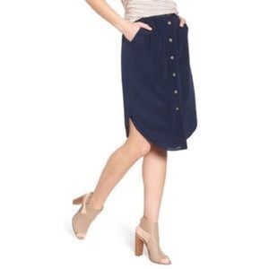 Madewell Silk Island Button Down Skirt!
