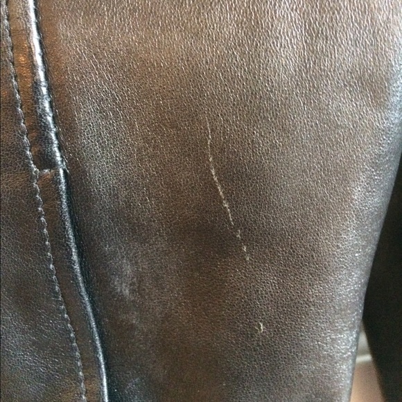 Black leather Moto style jacket - Picture 4 of 6