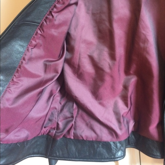 Black leather Moto style jacket - Picture 5 of 6