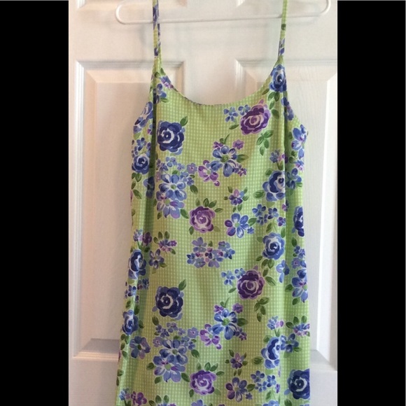 GREEN FLORAL DRESS   LIKE NEW!  🌷🌷 - Picture 3 of 3