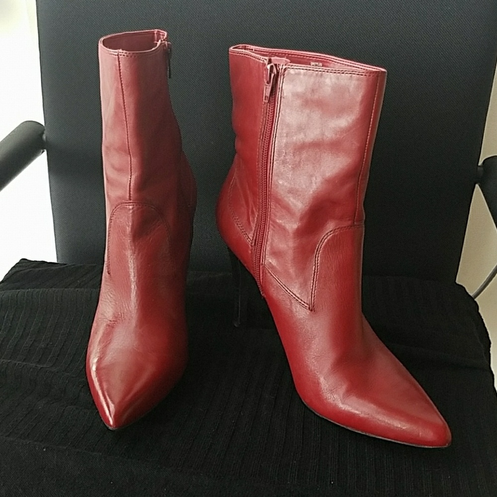 Nine West Burgundy Ankle Boots