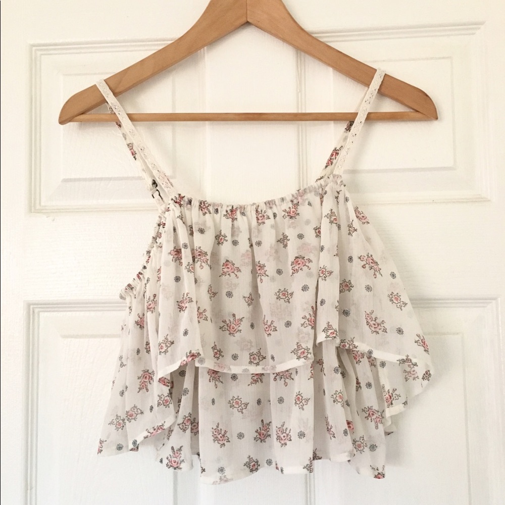 KIMICHI BLUE Floral Off the Shoulder Top size M