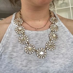 J. Crew diamond sunburst necklace