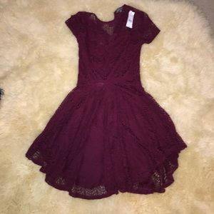 Kendall & Kylie Collection Burgundy Dress