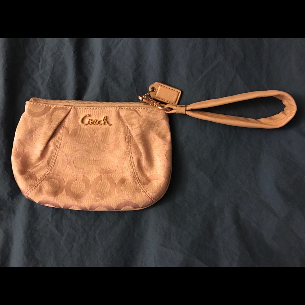 Authentic Light Pink Coach Wristlet
