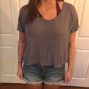 Crop top with open back