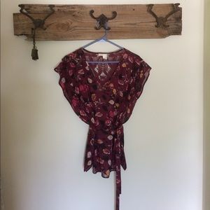 Anthropologie Side Tie Top