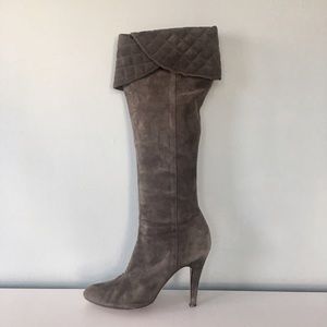 Colin Stuart VS Grey Quilted Top Stiletto Boots 8
