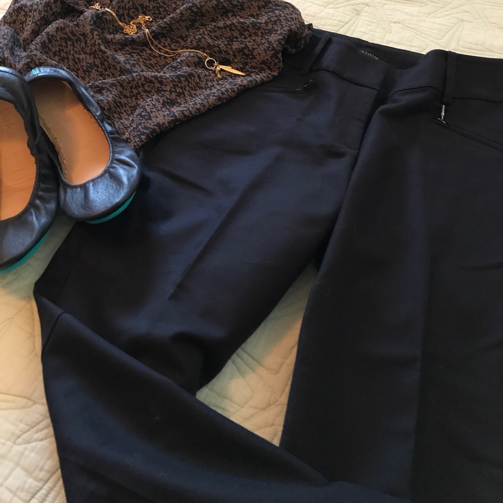 Ann Taylor Petite Ankle Pants- Navy- 6P